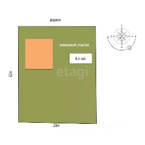 Продается 1-этажный дом, 55 м²
