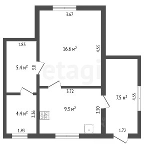 Продается 1-этажный дом, 36 м²