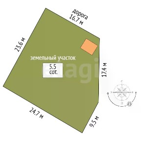 Продается 2-этажный дом, 27 м²