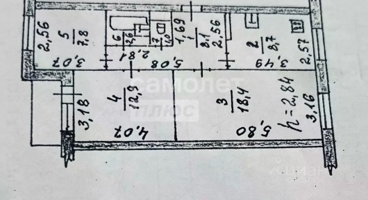Продается 3-комн. квартира, 59 м²