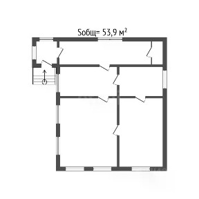 Продается 1-этажный дом, 53,9 м²