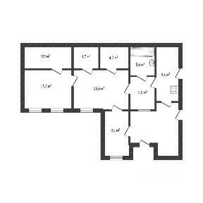 Продается 1-этажный дом, 76,3 м²