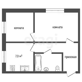 Продается 2-комн. квартира, 39,7 м²