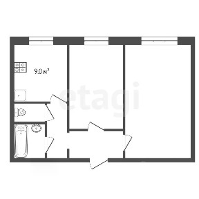 Продается 2-комн. квартира, 54 м²
