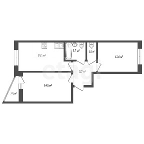 Продается 2-комн. квартира, 56 м²