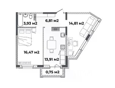 Продается 2-комн. квартира, 56,9 м²