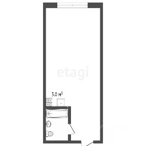 Продается студия, 22 м²