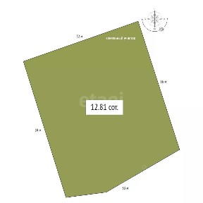 Продается участок, 12,81 сот.