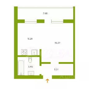Сдается 1-комн. квартира, 35 м²