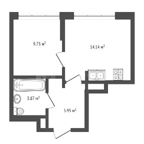 Сдается 1-комн. квартира, 37 м²