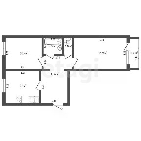 Продается 2-комн. квартира, 50,9 м²