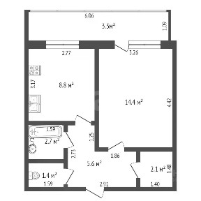 Продается 1-комн. квартира, 35,1 м²