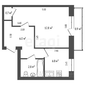 Продается 1-комн. квартира, 27,3 м²