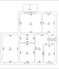 Продается 1-этажный дом, 128 м²