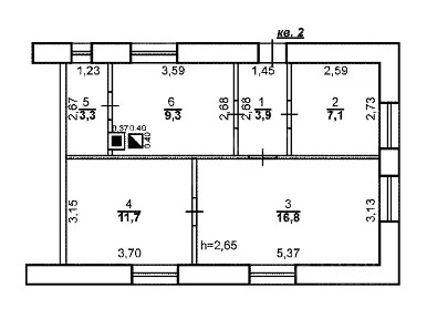 Продается 1-этажный дом, 52,1 м²
