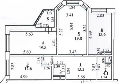 Продается 3-комн. квартира, 81 м²