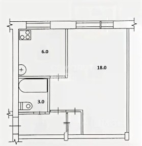 Продается 1-комн. квартира, 30,8 м²