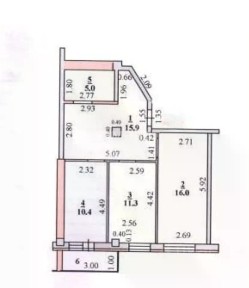 Продается 2-комн. квартира, 58,8 м²