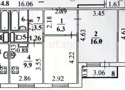 Продается 2-комн. квартира, 51,5 м²