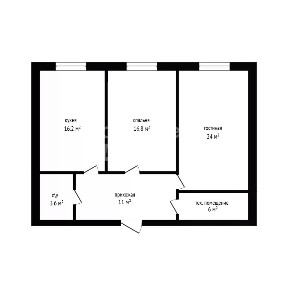 Продается 2-комн. квартира, 77 м²