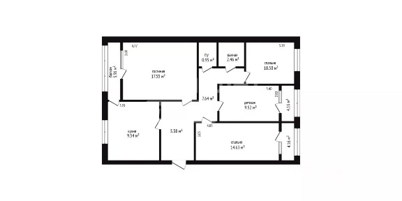 Продается 4-комн. квартира, 90 м²