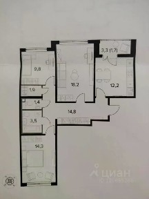 Сдается 3-комн. квартира, 78 м²