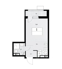 Сдается студия, 22 м²