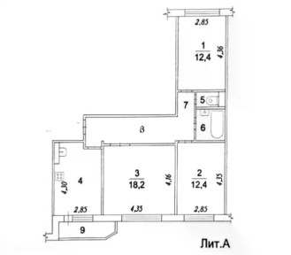Продается 3-комн. квартира, 70 м²