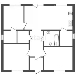 Продается 1-этажный дом, 90,3 м²