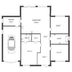 Продается 1-этажный дом, 125,44 м²