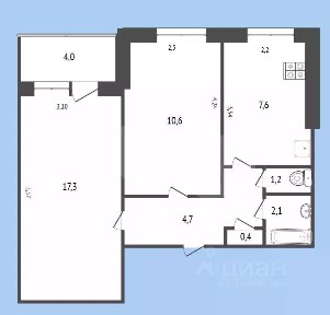 Продается 2-комн. квартира, 43,9 м²