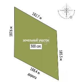 Продается участок, 300 сот.