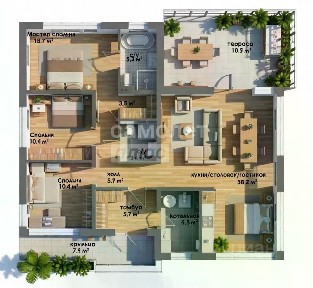 Продается 1-этажный дом, 155,1 м²