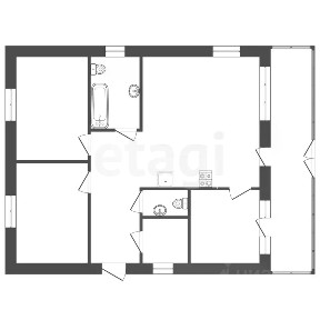 Продается 1-этажный дом, 94,8 м²