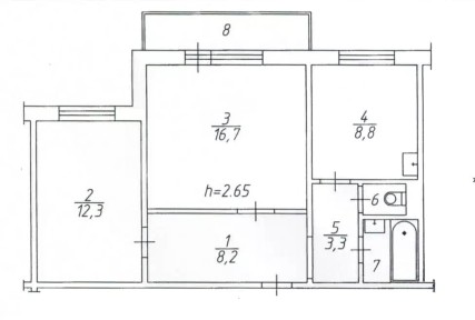 Сдается 2-комн. квартира, 49,8 м²