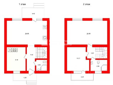 Продается 2-этажный таунхаус, 96,3 м²