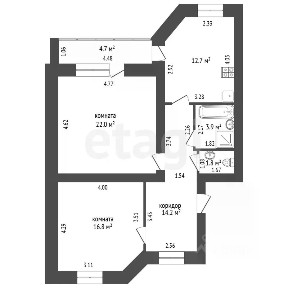 Продается 2-комн. квартира, 71,4 м²