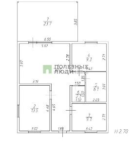 Продается 1-этажный дом, 50 м²