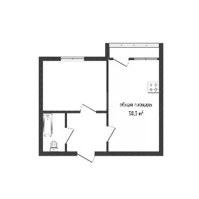 Продается 1-комн. квартира, 38,3 м²