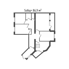Продается 4-комн. квартира, 86,9 м²
