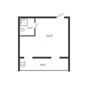 Продается 1-комн. квартира, 46,5 м²