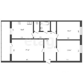Сдается 3-комн. квартира, 59,9 м²
