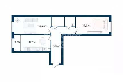 Продается 2-комн. квартира, 63 м²