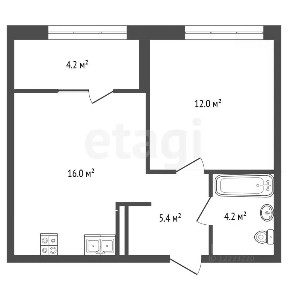 Продается 1-комн. квартира, 37,5 м²