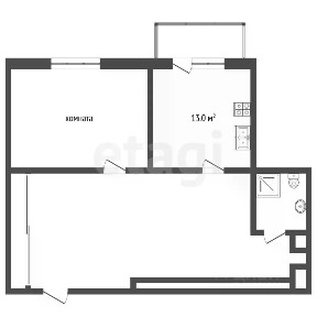 Продается 1-комн. квартира, 47,8 м²