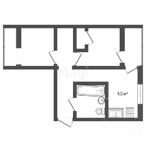 Продается 2-комн. квартира, 45,7 м²
