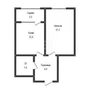 Продается 1-комн. квартира, 40,8 м²