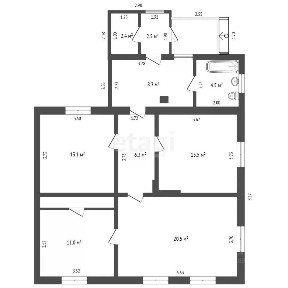 Продается 1-этажный дом, 80 м²
