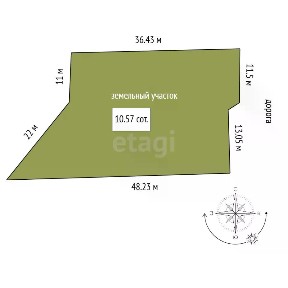Продается 1-этажный дом, 60 м²
