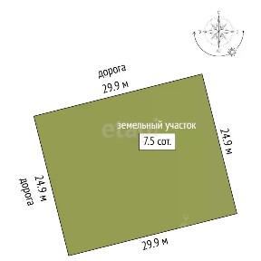 Продается участок, 7,5 сот.